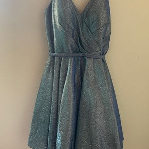 Sparkling Blue, Purple, Silver Formal Dress 💙🤍💜